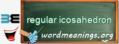 WordMeaning blackboard for regular icosahedron
